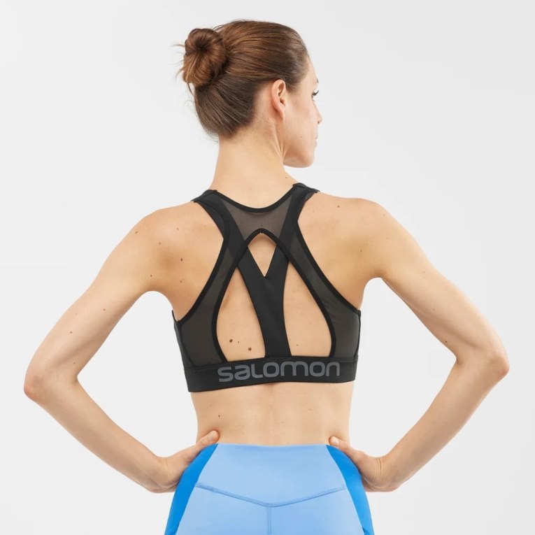 Salomon Cross Women's Run Bras Black | CA 98M42